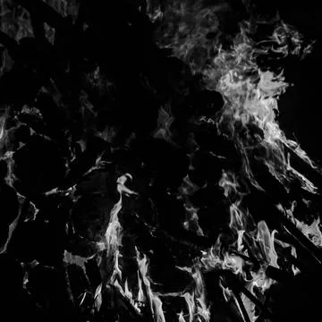 Fire flames on black background, Blaze fire flame texture background, Beautif 스톡 사진
