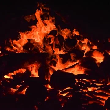 Fire flames on black background, Blaze fire flame texture background, Beaut.. Stock-Fotos