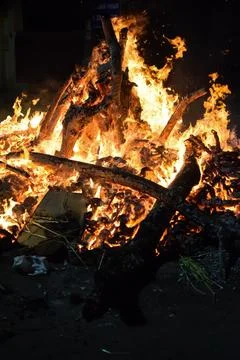 Fire flames on black background, Blaze fire flame texture background, Beaut.. 스톡 사진