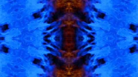 Fire flames on black background. Burning fire flame. Fiery orange blue glowin Stock Illustration