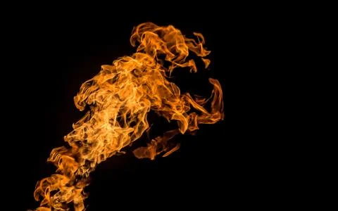 Fire flames on black background. fire on black background isolated. fire patt Stock Illustration