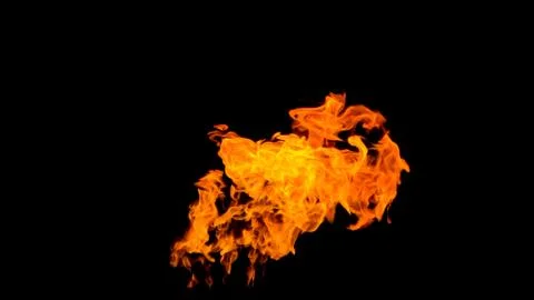 Fire flames on black background. fire on black background isolated. fire patt Stock Photos