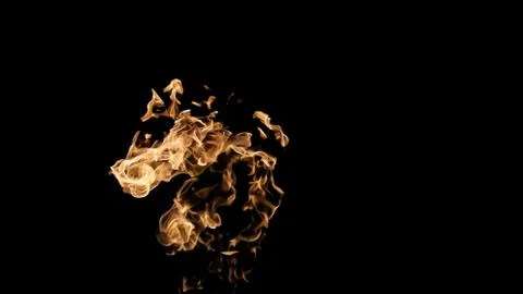 Fire flames on black background. fire on black background isolated. fire patt Stock Photos