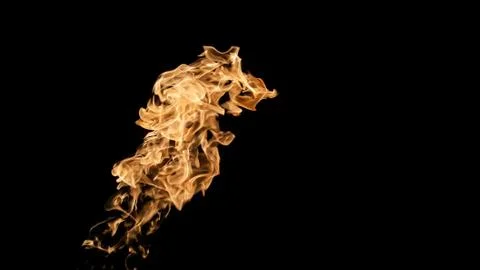 Fire flames on black background. fire on black background isolated. fire patt Stock Photos