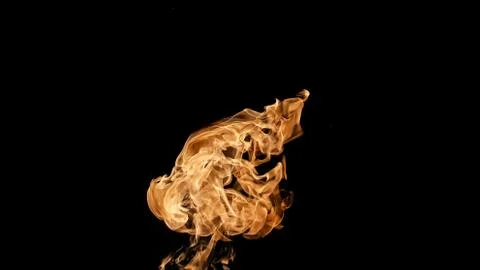 Fire flames on black background. fire on black background isolated. fire patt Stock Photos