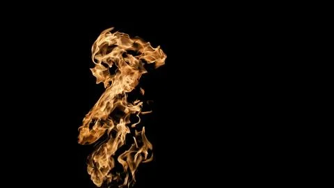 Fire flames on black background. fire on black background isolated. fire patt Stock Photos