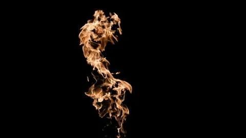 Fire flames on black background. fire on black background isolated. fire patt Stock Photos