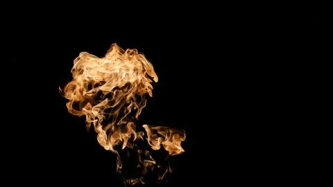 Fire flames on black background. fire on black background isolated. fire patt Stock Photos