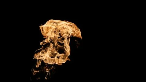 Fire flames on black background. fire on black background isolated. fire patt Stock Photos