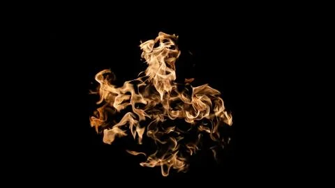 Fire flames on black background. fire on black background isolated. fire patt Stock Photos
