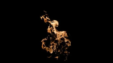 Fire flames on black background. fire on black background isolated. fire patt Stock Photos