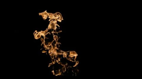 Fire flames on black background. fire on black background isolated. fire patt Stock Photos