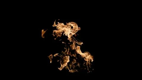 Fire flames on black background. fire on black background isolated. fire patt Stock Photos