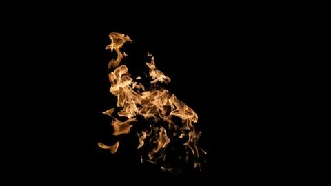 Fire flames on black background. fire on black background isolated. fire patt Stock Photos