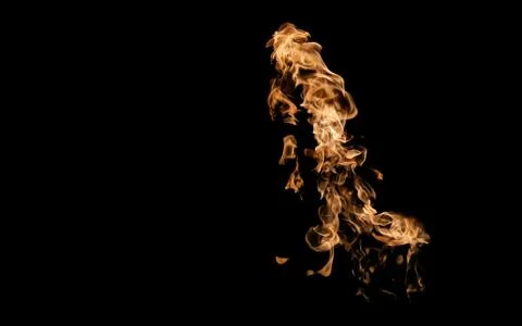 Fire flames on black background. fire on black background isolated. fire patt Stock Photos