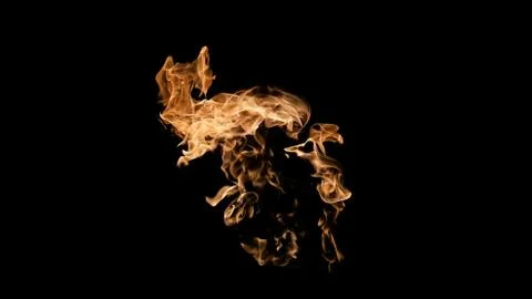 Fire flames on black background. fire on black background isolated. fire patt Stock Photos