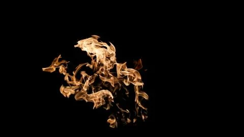 Fire flames on black background. fire on black background isolated. fire patt Stock Photos
