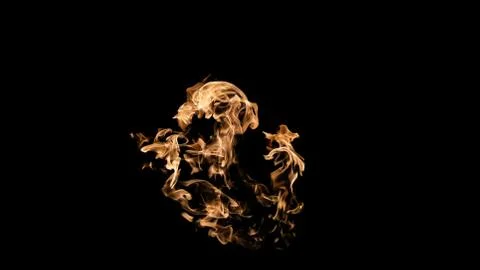 Fire flames on black background. fire on black background isolated. fire patt Stock Photos