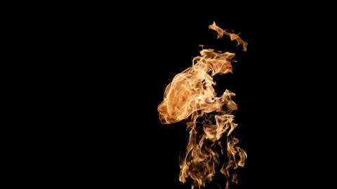 Fire flames on black background. fire on black background isolated. fire patt Stock Photos