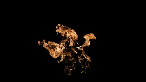 Fire flames on black background. fire on black background isolated. fire patt Stock Photos