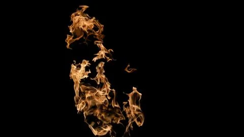 Fire flames on black background. fire on black background isolated. fire patt Stock Photos