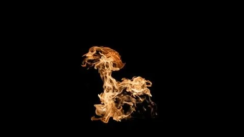 Fire flames on black background. fire on black background isolated. fire patt Stock Photos