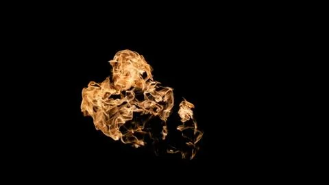 Fire flames on black background. fire on black background isolated. fire patt Stock Photos