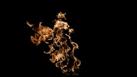 Fire flames on black background. fire on black background isolated. fire patt Stock Photos