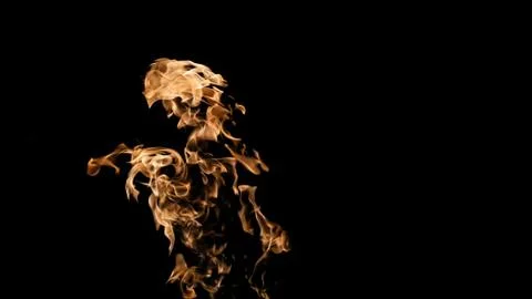 Fire flames on black background. fire on black background isolated. fire patt Foto stock
