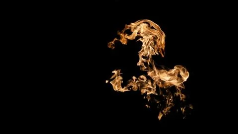 Fire flames on black background. fire on black background isolated. fire patt Stock Photos