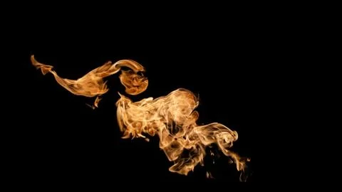 Fire flames on black background. fire on black background isolated. fire patt Stock Photos