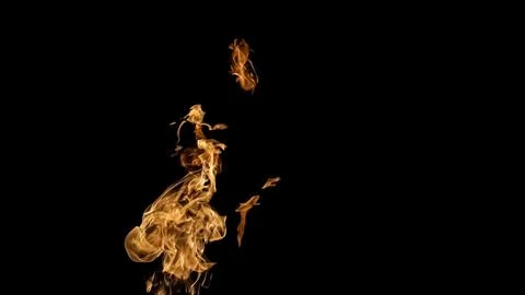 Fire flames on black background. fire on black background isolated. fire patt Stock Photos