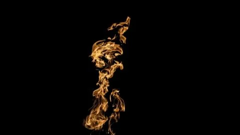 Fire flames on black background. fire on black background isolated. fire patt Stock Photos