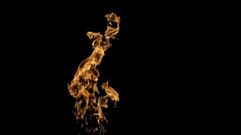 Fire flames on black background. fire on black background isolated. fire patt Stock Photos