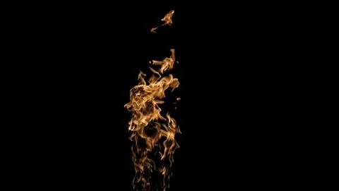 Fire flames on black background. fire on black background isolated. fire patt Stock Photos