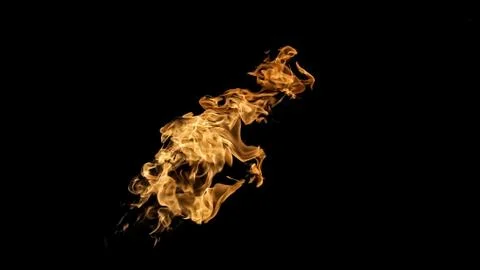 Fire flames on black background. fire on black background isolated. fire patt Stock Photos