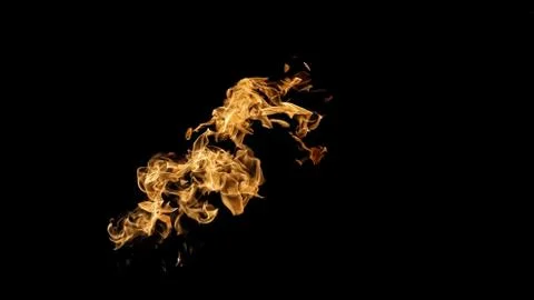 Fire flames on black background. fire on black background isolated. fire patt Stock Photos