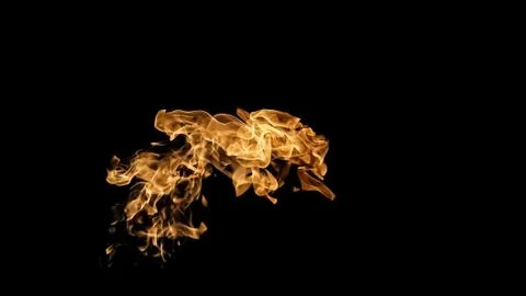 Fire flames on black background. fire on black background isolated. fire patt Stock Photos