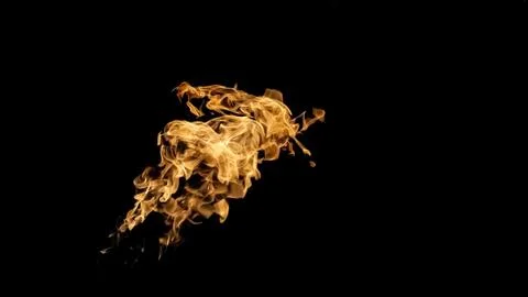 Fire flames on black background. fire on black background isolated. fire patt Stock Photos