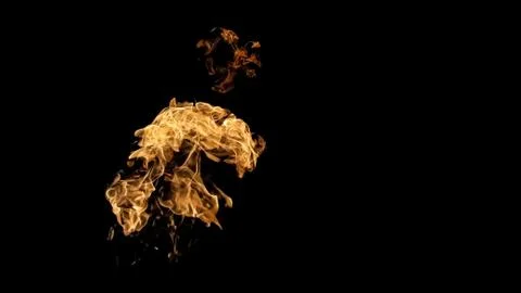 Fire flames on black background. fire on black background isolated. fire patt Stock Photos