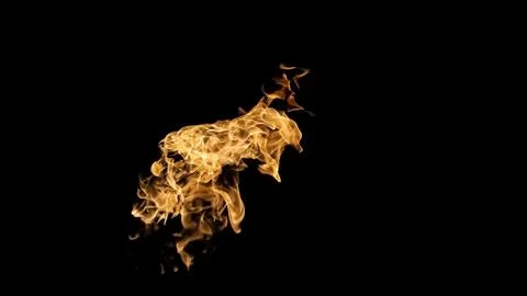 Fire flames on black background. fire on black background isolated. fire patt Stock Photos