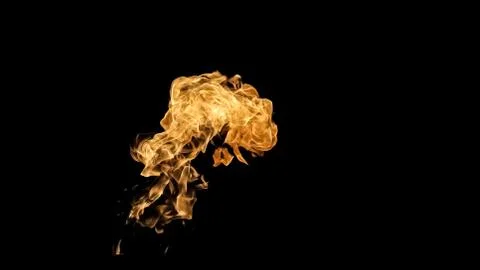Fire flames on black background. fire on black background isolated. fire patt Stock Photos