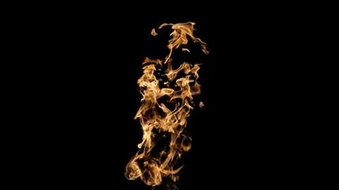 Fire flames on black background. fire on black background isolated. fire patt Stock Photos