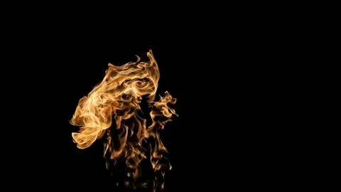 Fire flames on black background. fire on black background isolated. fire patt Stock Photos