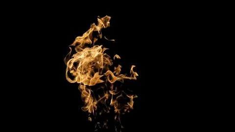 Fire flames on black background. fire on black background isolated. fire patt Stock Photos