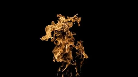 Fire flames on black background. fire on black background isolated. fire patt Stock Photos