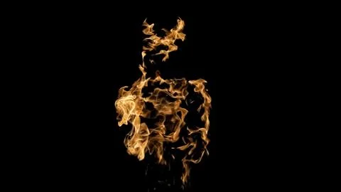 Fire flames on black background. fire on black background isolated. fire patt Stock Photos