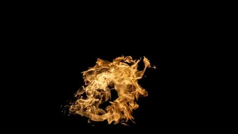 Fire flames on black background. fire on black background isolated. fire patt Stock Photos