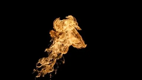 Fire flames on black background. fire on black background isolated. fire patt Stock Photos