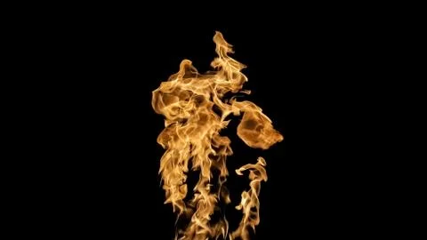 Fire flames on black background. fire on black background isolated. fire patt Stock Photos